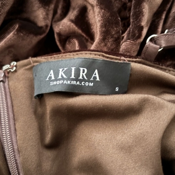AKIRA Brown Dress Size Small - Picture 4 of 5